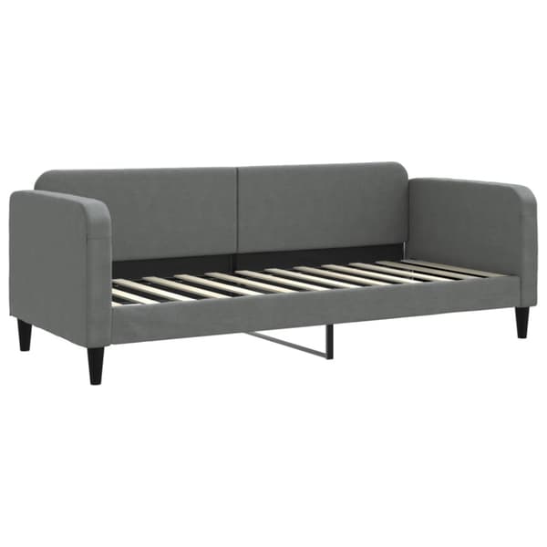 Dagbädd utdragbar mörkgrå 80x200 cm tyg