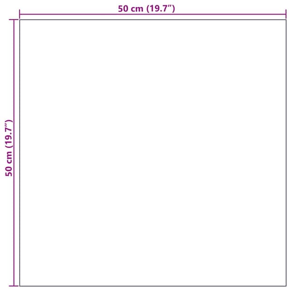 Mattan platta Medium Grå med Rand 50 x 50 cm 36 pcs