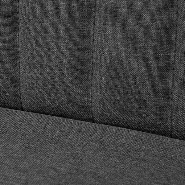 Soffa tyg 117x55,5x77 cm mörkgrå