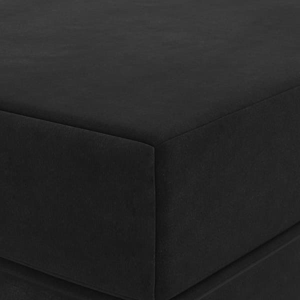 Fällbar Soffbed 140 x 67 x 45 cm Svart