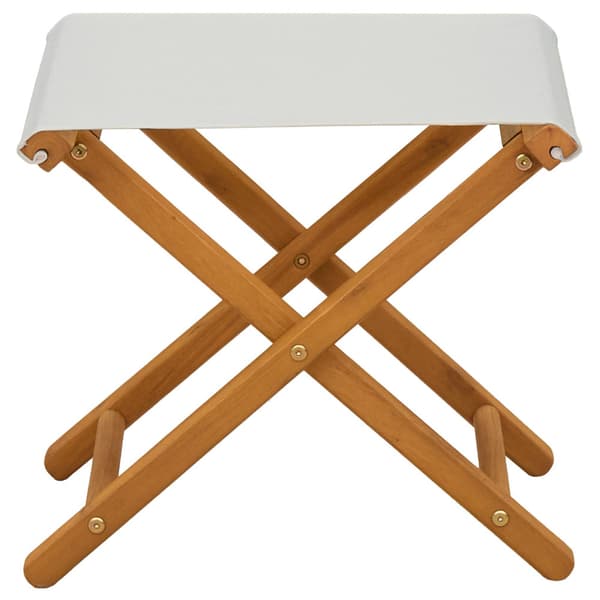 Deck Chair 2 pcs Massiv Eukalyptus Trä Gräddvit