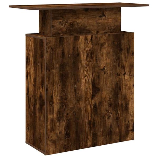 Receptionsdisk rökfärgad ek 100x40x104 cm konstruerat trä