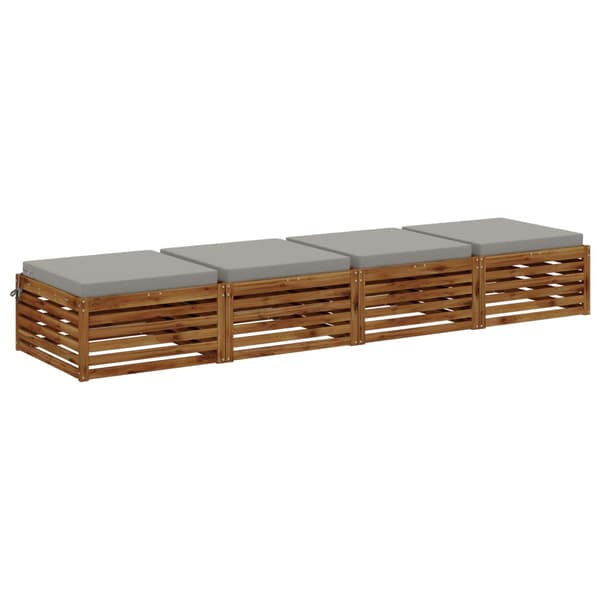 4-delade Sittdynor SOEST 4 st 100% Polyester Grå 70 x 70 x 7 cm