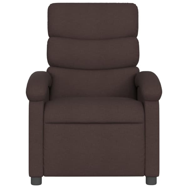 Elektrisk massagefåtölj mörkbrun tyg