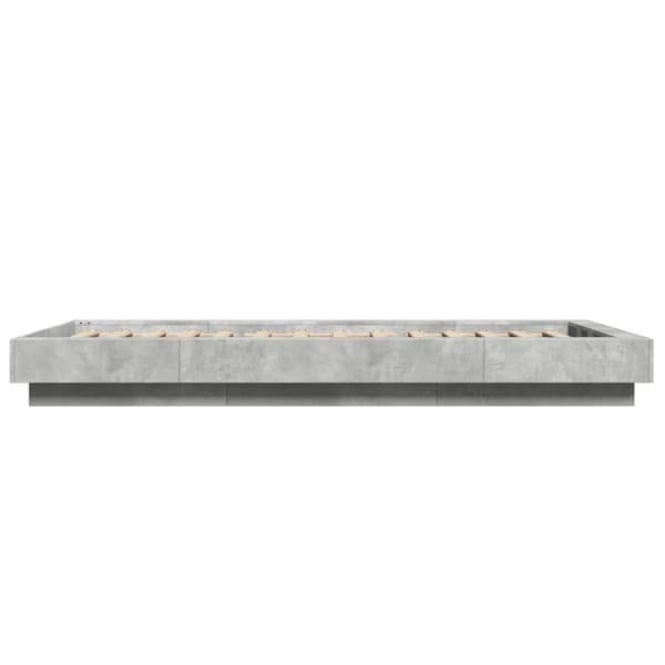 Sängram betonggrå 75x190 cm konstruerad trä