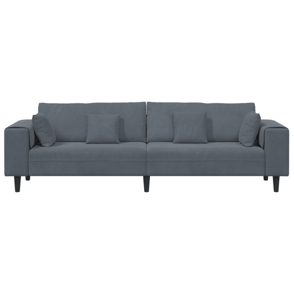 Soffa Mörkgrå 250 x 77 x 76 cm Sammet