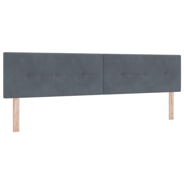 Bäddfjäder med madrass Mörkgrå 200 x 200 cm Sammet