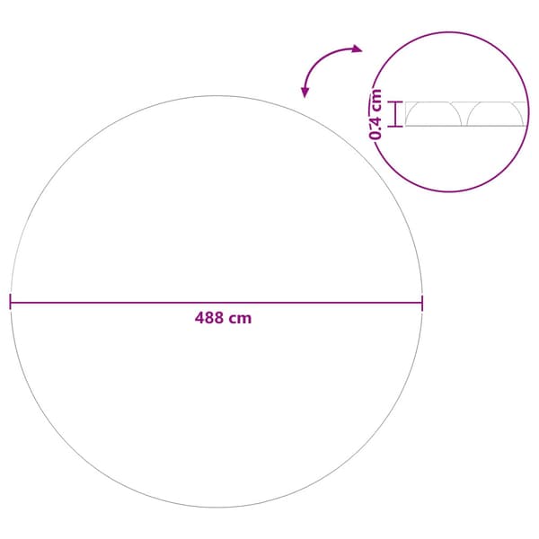 Poolöverdrag Extra Tung Blå 488 cm PE