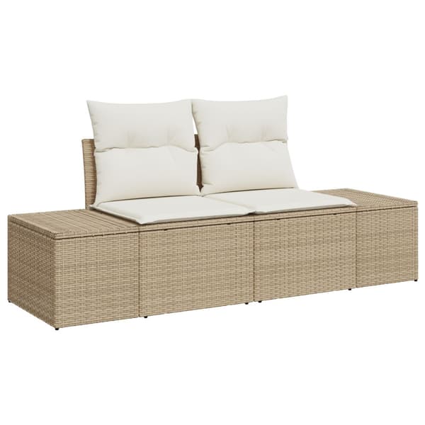 Trädgårdsoffset 7 st Beige konstrotting