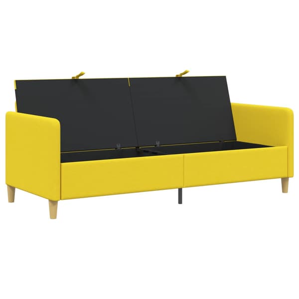 Soffa med förvaring Ljusgul 192 x 78 x 87 cm Polyester