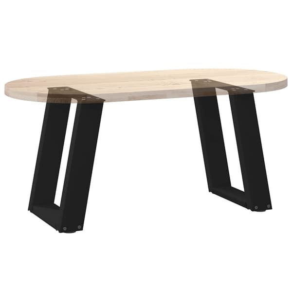 Soffbordsben U-formade 2 st svarta 28x(42-43) cm stål