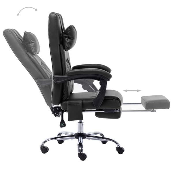 Massagekontorsstol svart konstläder