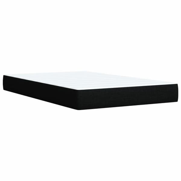 Ramsäng med madrass svart 80x200 cm tyg
