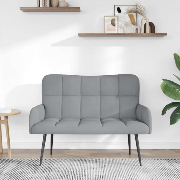 Tvåsitssoffa Ljusgrå 115 x 61 x 87 cm tyg