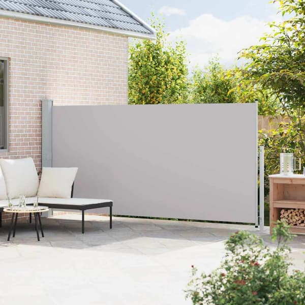 Infällbar sidomarkis 180x500 cm grå