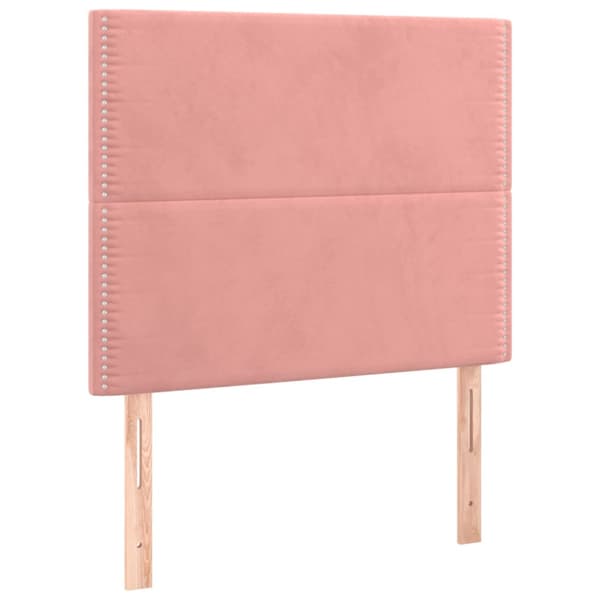 Ramsäng med madrass rosa 80x200 cm sammet