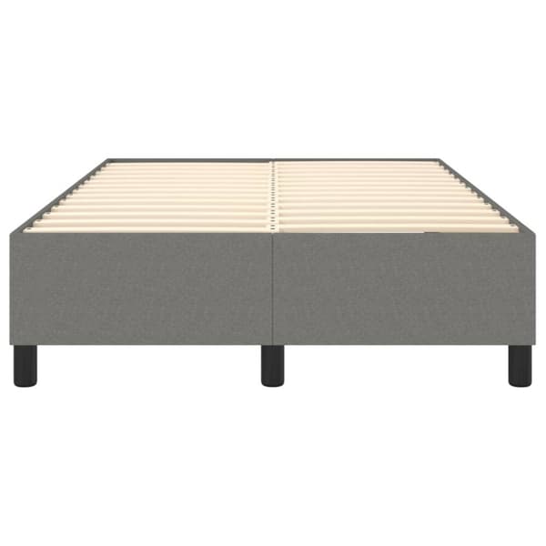 Boxspring-sängram mörkgrå 120x200 cm tyg