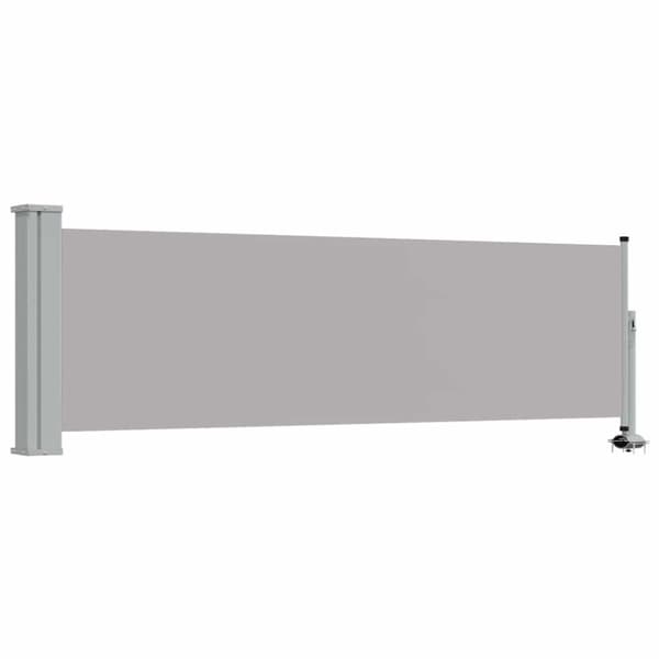 Infällbar sidomarkis 80x300 cm grå