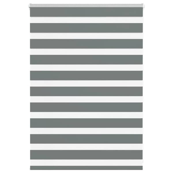 Rullgardin zebra mörkgrå 95x100 cm tyg bredd 90,9 cm polyester