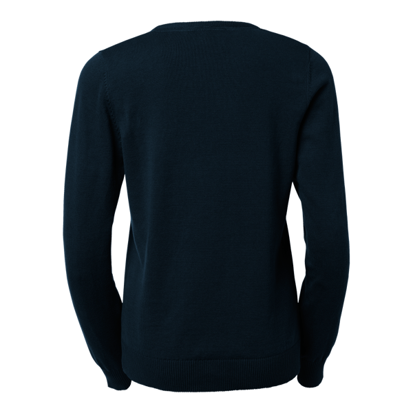 Coral Pullover V Neck w Dark navy Female
