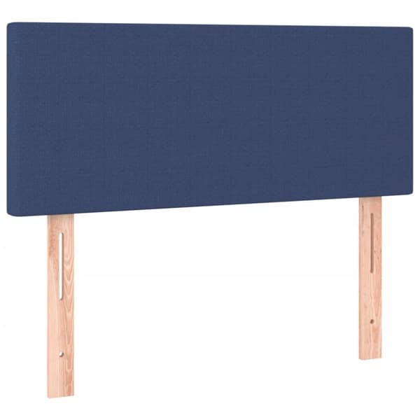Ramsäng med madrass & LED blå 80x200 cm tyg