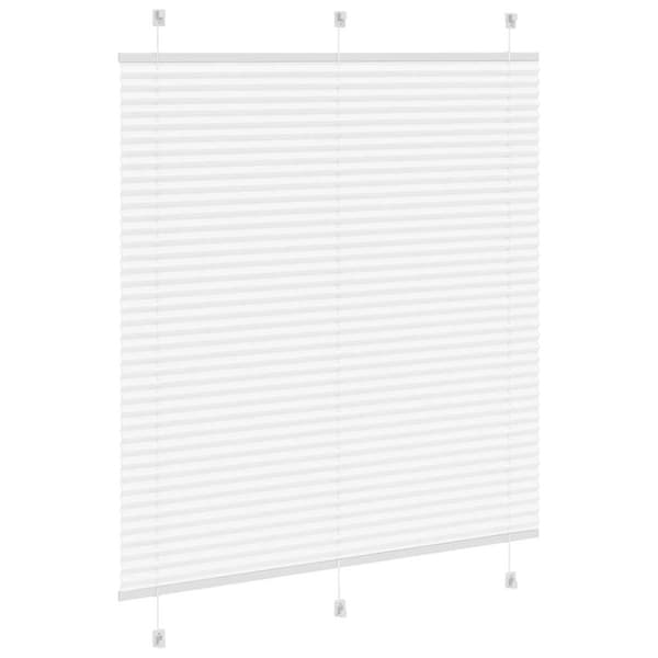 Plisserad persienn vit 120x100 cm tyg bredd 119,4cm polyester