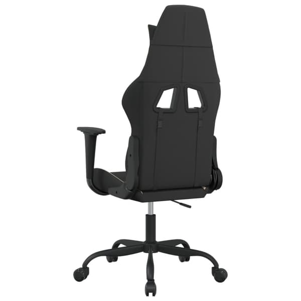 Gamingstol svart och gräddvit tyg