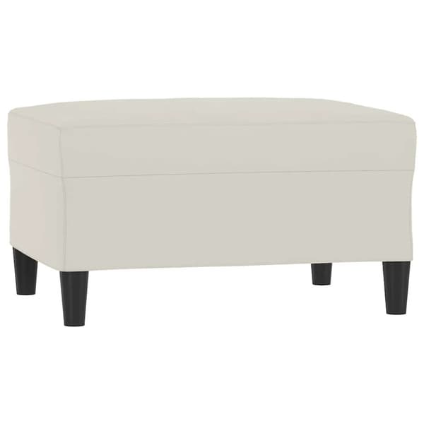 Fotpall gräddvit 70x55x41 cm sammet