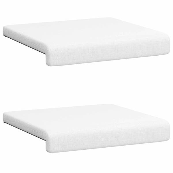 Bänk kudde 2 st Tyg Vit Djup 35 cm