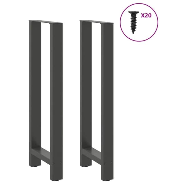 Barbordsben antracit 2 st 40x(110-111) cm stål
