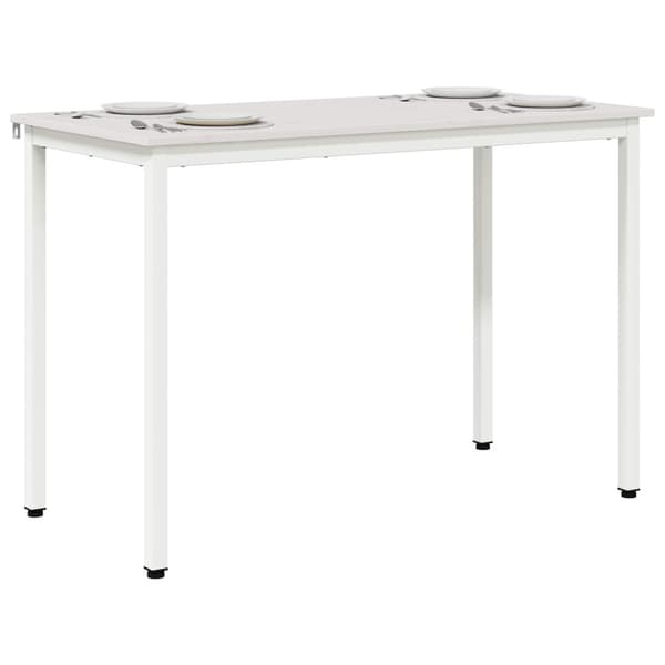 Matbord Vit 110 x 55 x 75 cm Massiv furu
