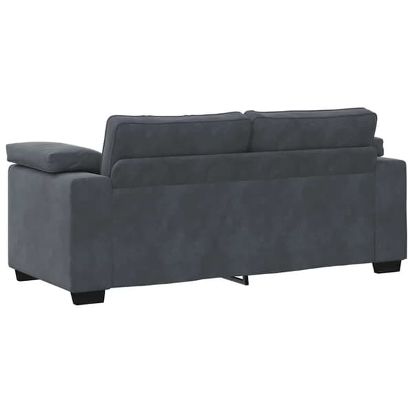 Loveseat soffa mörkgrå 180x77x82 cm sammet