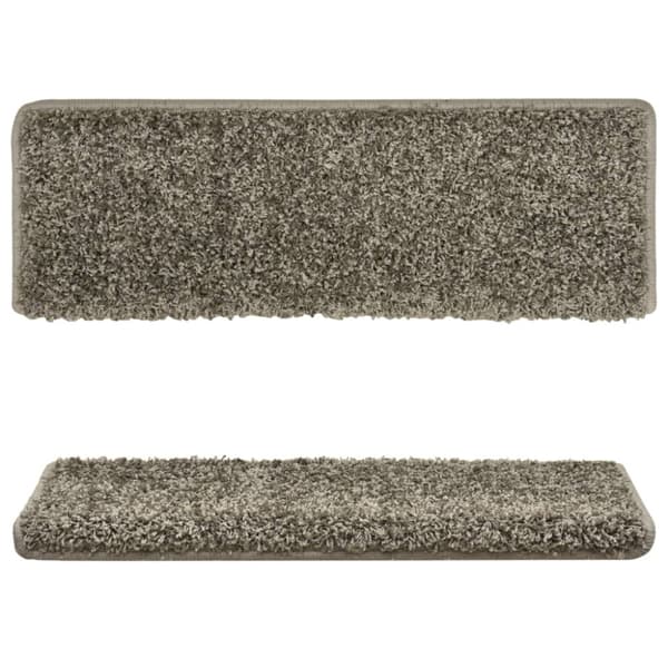 Trappmattor 15 st 65x21x4 cm grå rektangulär kant