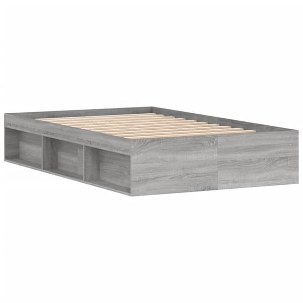 Sängram grå sonoma 120x190 cm