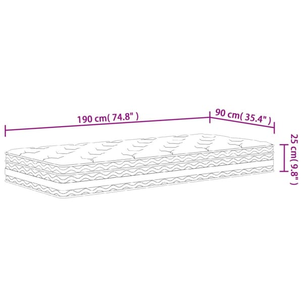 Pocketresårmadrass medium 90x190 cm