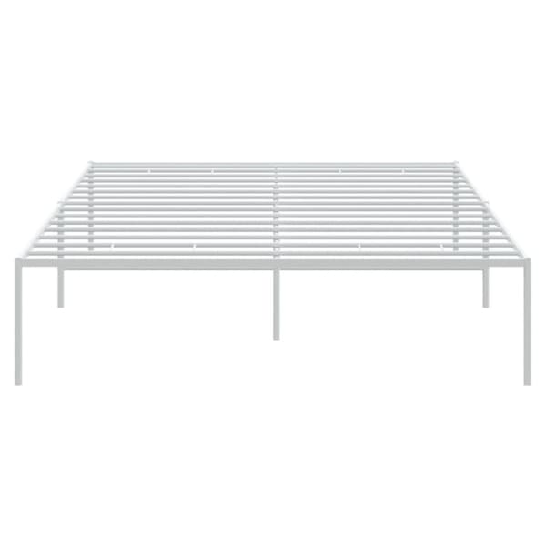 Sängram metall vit 120x200 cm