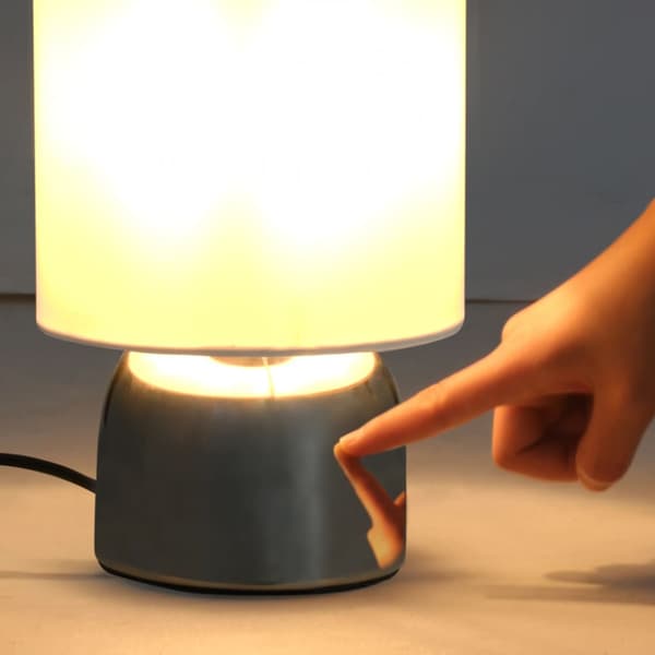 Bordslampor 2 st touch-knapp vit E14