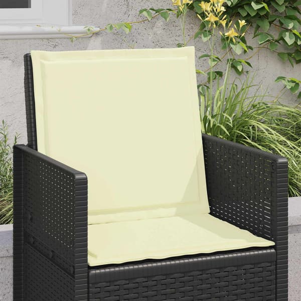 Sitt- och Ryggkuddar 2 pcs Gräddvit 47 x 45 x 2 cm Polyester