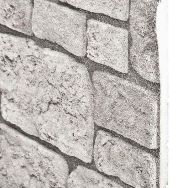 Väggpaneler 10 pcs Grå 100 x 50 cm EPS Skum