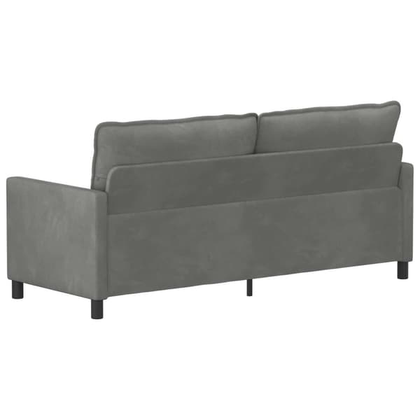 Soffa Mörkgrå 196 x 81 x 87,5 cm Sammet