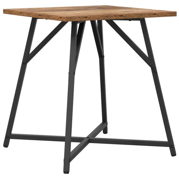 Sidobordsset 2 pcs Gammalt trä och svart