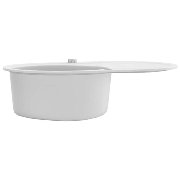 Diskho granit enkel oval vit