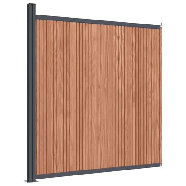 Staketpanel WPC brun 173x186 cm