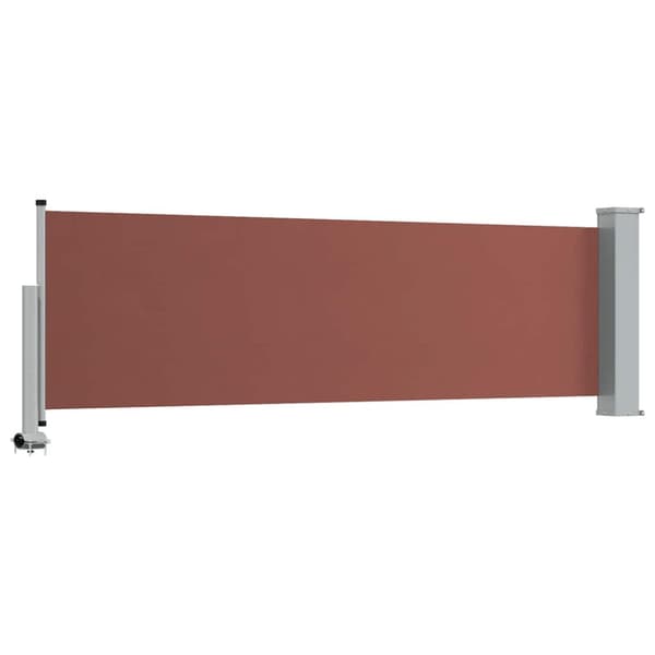 Infällbar sidomarkis 80x300 cm brun
