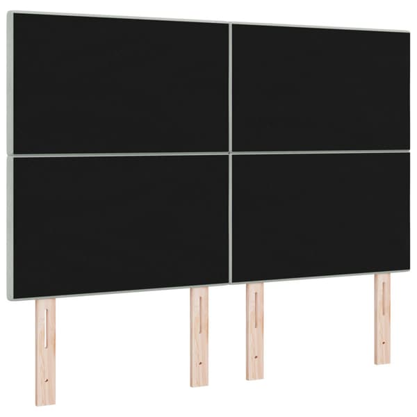 Huvudgavel Ljusgrå 160 cm Sammet