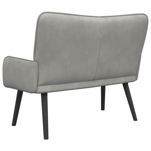 Tvåsitssoffa Ljusgrå 115 x 61 x 87 cm Sammet