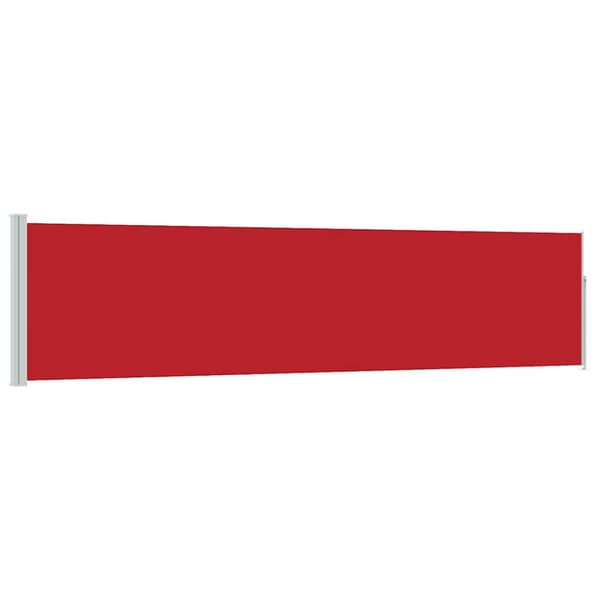 Infällbar sidomarkis 120x500 cm röd