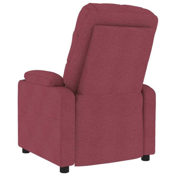 Massagefåtölj vinröd tyg