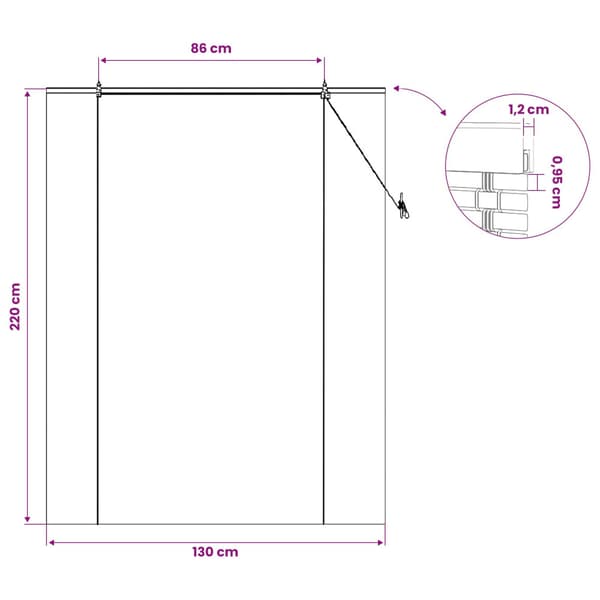 Rullgardin Brun 130 x 220 cm Bambu