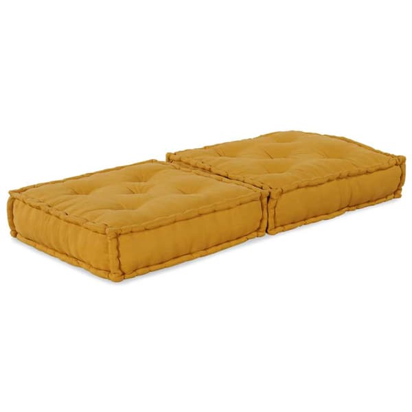 Modulär soffa gul 70x70x36 tyg